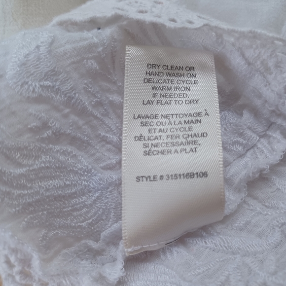 {Rebecca Taylor} White Embroidered Cotton Top - Picture 7 of 8